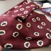 Fashion Herringbone Retro Cotton-linen Print Small Scarf Faux Velvet Headscarf Shawl Sun Protection Neckerchief for Women