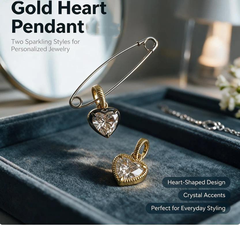 Geometric Heart Pendant Necklace for Women Dainty White Zircon Bead Chain Jewelry Perfect for Date Vacation