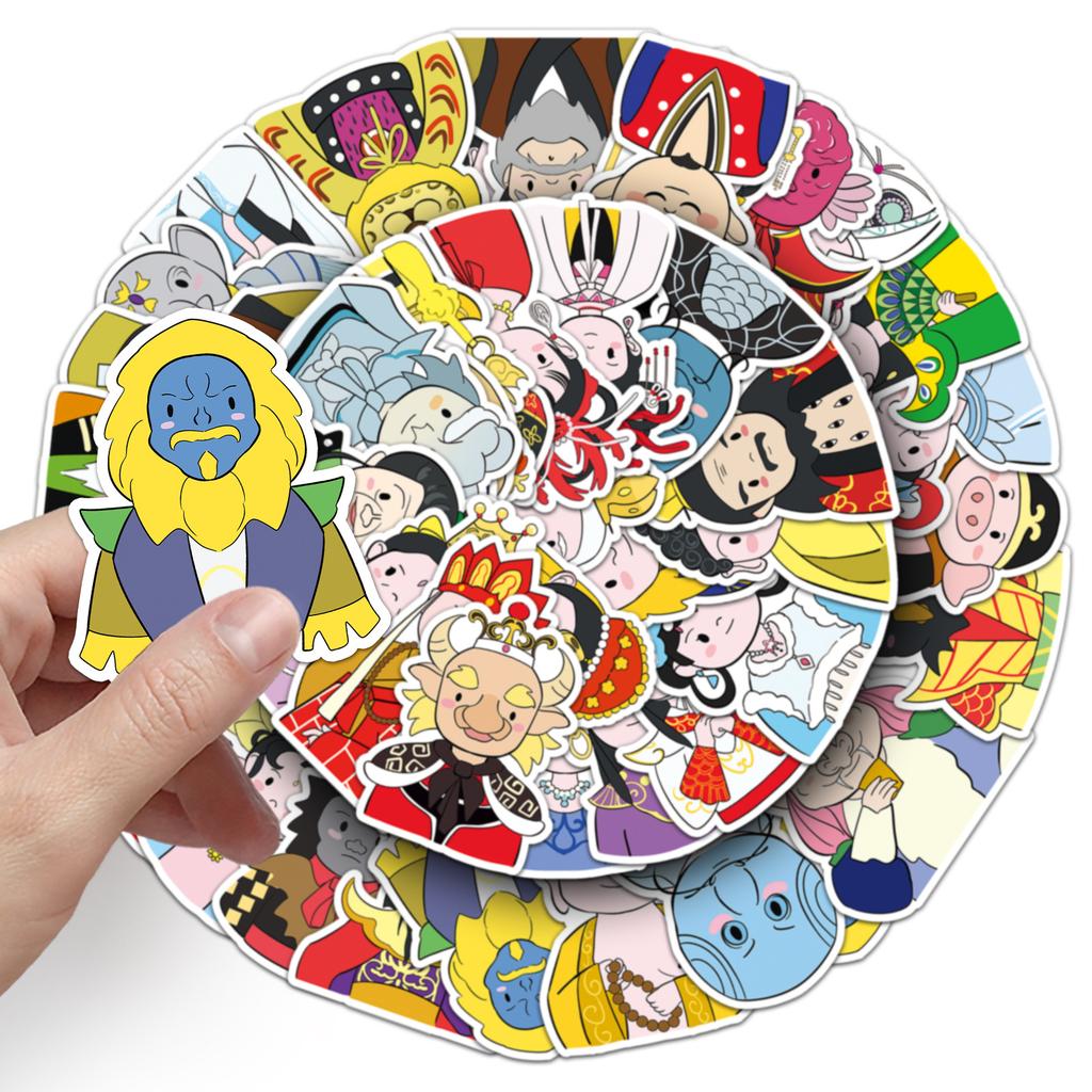 51 Journey To The West Doodle Stickers Personalized Cartoon Hand-painted Characters Decorative Mobile Phone Case Water Cup Creative Stickers