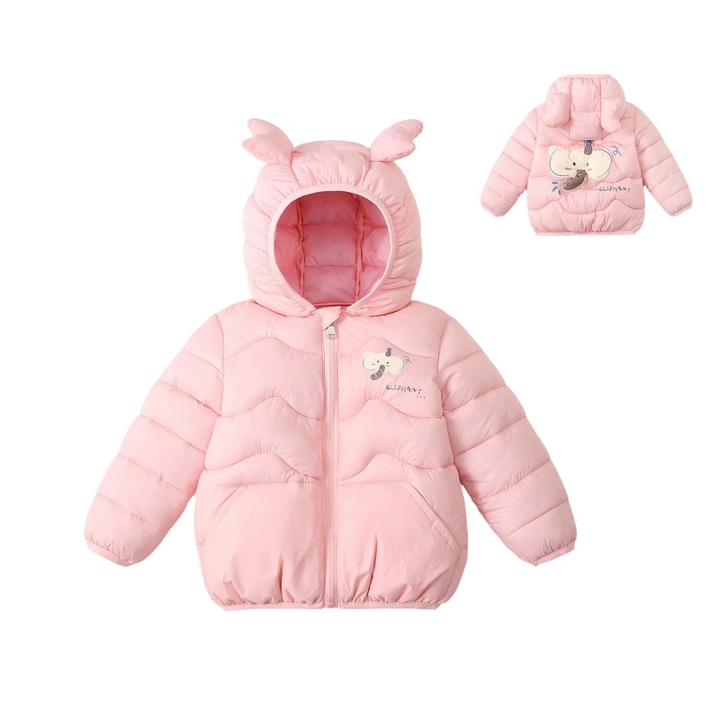 Kinder Trendige Bequeme Langarm Kapuzen Daunenjacke Wintermantel für Jungen und Mädchen