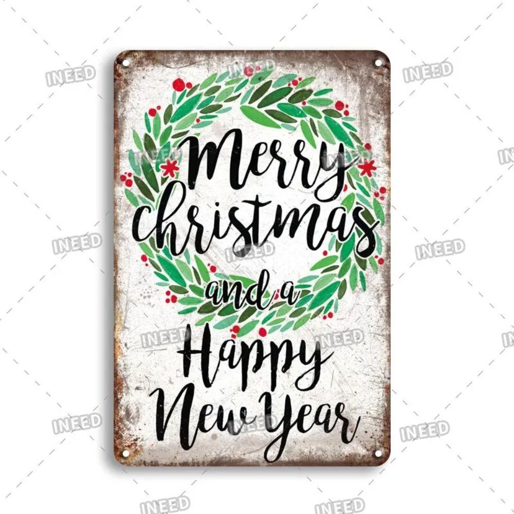 Lustiges Weihnachtsmann-Blechschild Poster-Stil Wanddeko 20x30cm