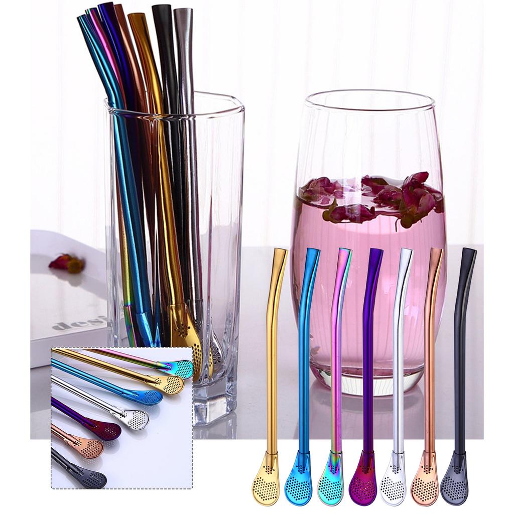 304 Stainless Steel Filter Straw Mixing Spoon Straw Filter Straw
