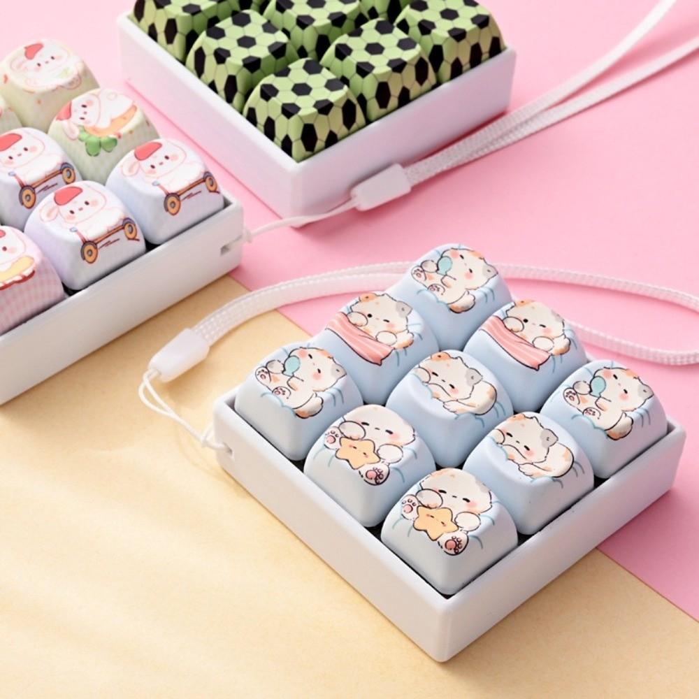 Cat Paws Keyboard Fidget Keyring Finger Button Mechanical Keyboard Keycaps Keychain Children