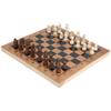 3 in 1 MultiFunctional Folding Wooden Chess Checkers Board Game Portable Draughts Set