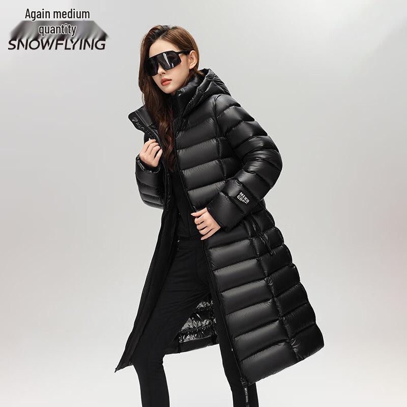 SNOWFLYING Women's Mid-Length Hooded Down Winter Coat