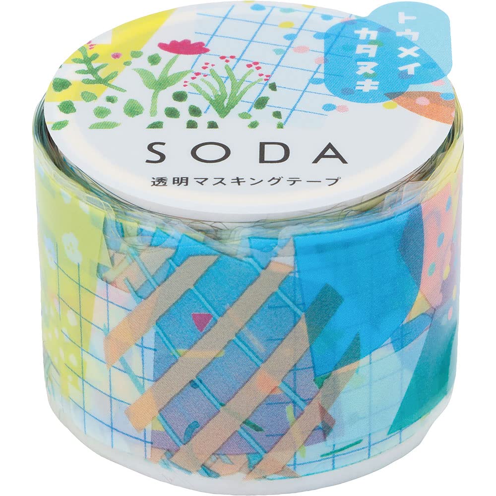 King Jim Masking Soda 30mm width Tape, Color, Transparent, Collage, CMTD30-002,