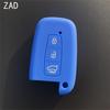 ZAD 3 Buttons Silicone Car Key Case Cover for KIA K5 K4 K3 K2 Rio Sportage Cerato Sorento Forte Carens Smart Key Car Key Case
