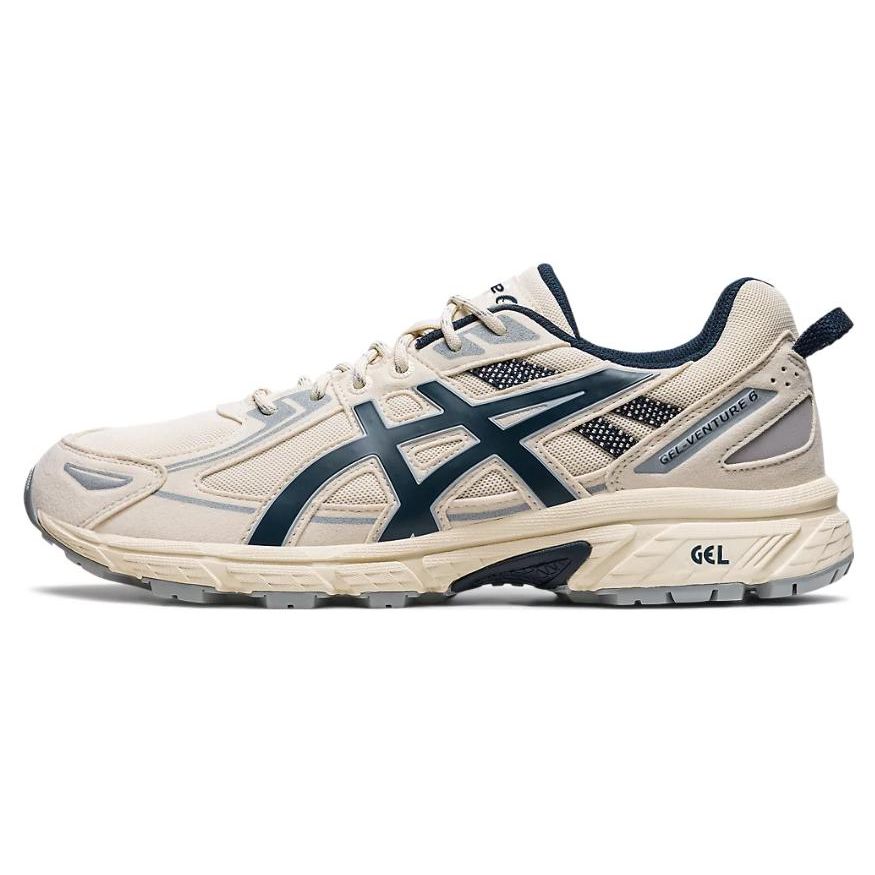 

Asics Gel-Venture 6 Лоскутная ткань Синтетическая кожа Низкие кроссовки Унисекс Кроссовки для бега Белый Синий 1203A239-200 37.5