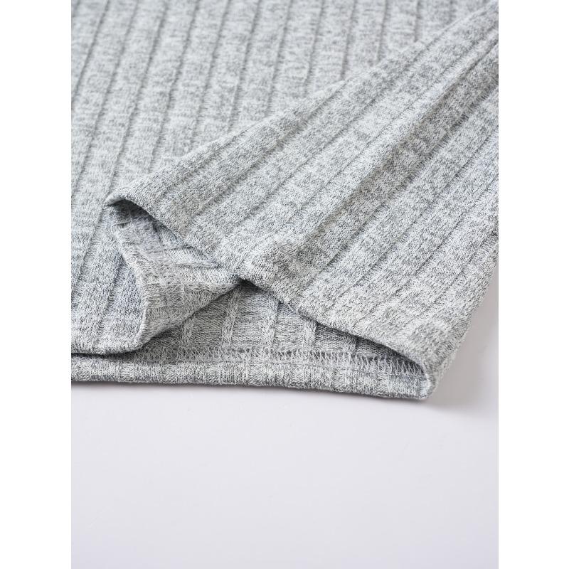 Men's Stretch Ribbed V-Neck Short Sleeve T-Shirt.