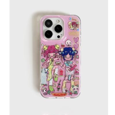 Modne Urocze Japońskie Fajne Anime Dziewczyna Szef Kuchni Etui Na Telefon Dla iPhone 16 15 14 13 12 11 Pro Max XR XS MAX 7 8Plus Styl Y2k INS Pokrowiec