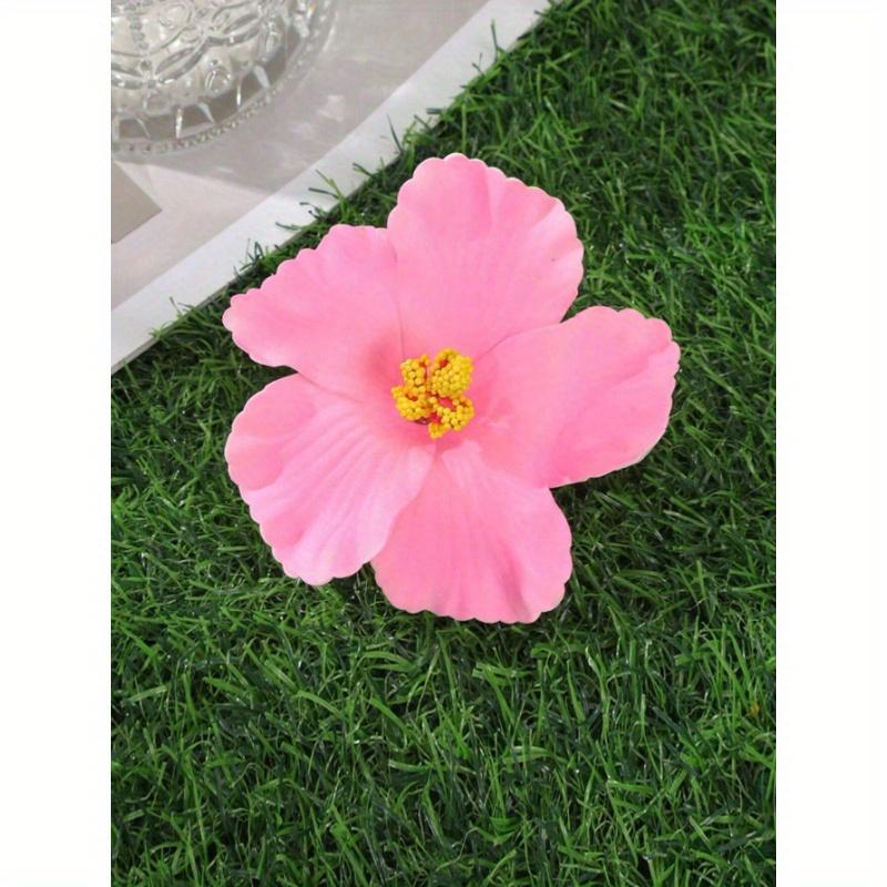 Hawaii Flower Hair Clips, Suitable for Women, 4 Pieces Artificial Flower Hair Clips, Hibiscus and Lotus Flower Hair Clips, Suitable for Beach Party