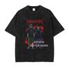 Anime Dorohedoro T Shirt Vintage Washed Caiman En Nikaidou T-shirts Oversized Streetwear Retro Fujita Tops Tees Men 100% Cotton
