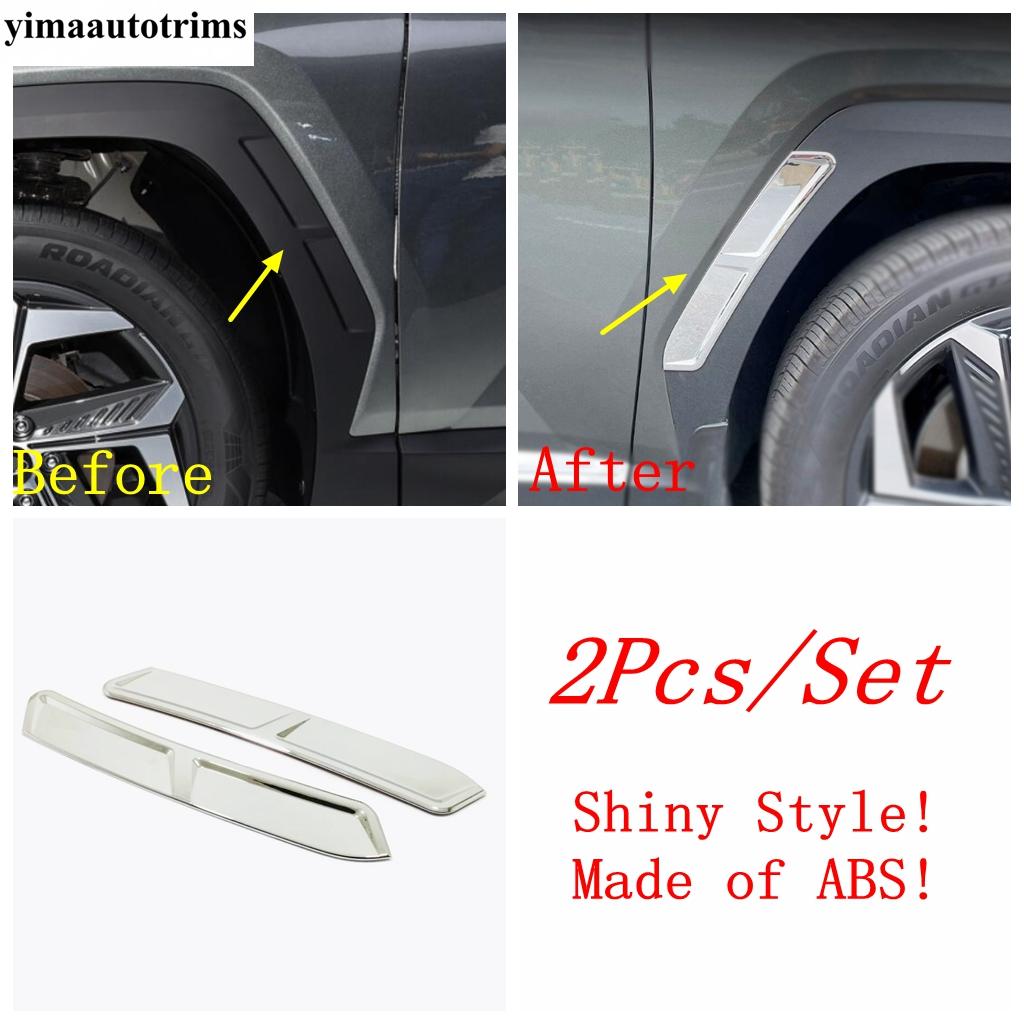 Side Air Flow Fender Panel Decoration Protection Cover Trim For Hyundai Tucson NX4 - 2026 Chrome Accessories Exterior Kit