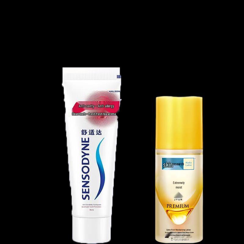 

Sensodyne Anti-Cavity & Sensitivity Toothpaste with Hada Labo Hydrating Lotion Bundle