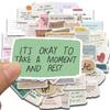 50/100PCS Fragmented Text Retro Handmade Stickers Nostalgia Laptop Luggage Cartoon Cool Skateboard Art Picture Phone Sticke