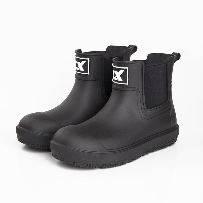 Couple Rain Shoes Women's Short Men's Rain Boots Elastic Band High-end Waterproof Glue Shoe Size Water Shoes