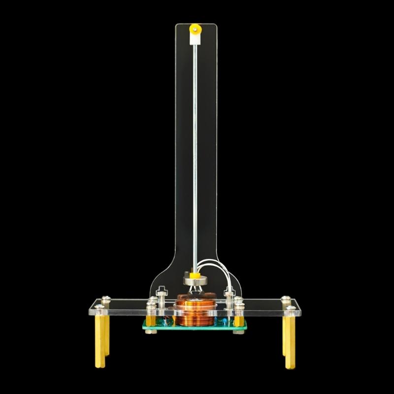 DIY Electromagnetic Swing Science Kit Swing Induction Teaching Tool with LED Light for Educational Soldering Project