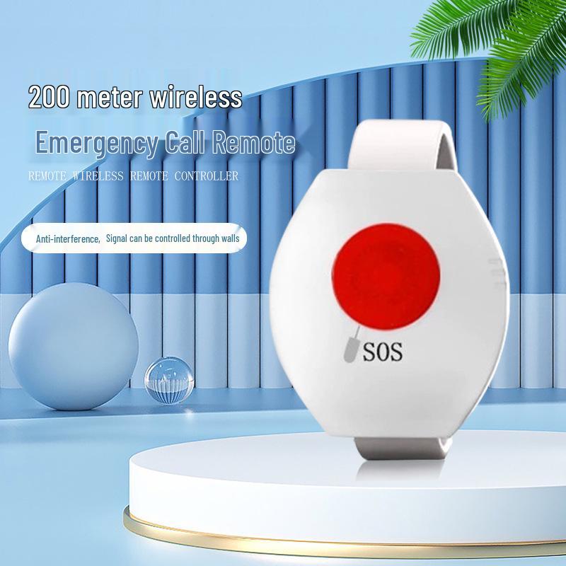 SOS Uhr-Stil Drahtloses Notrufgerät für ältere Menschen, Patienten, Notruftaste, Türklingel und Fernbedienung