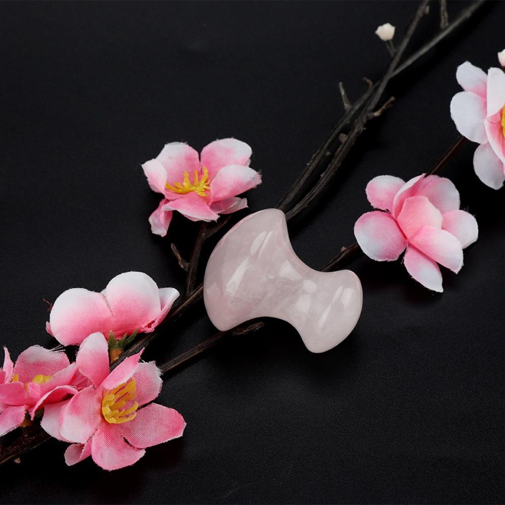 Mushroom Gua Sha Tool Pink Mushroom Massager Massage Crystals Face Massage Tool  Neck Massage