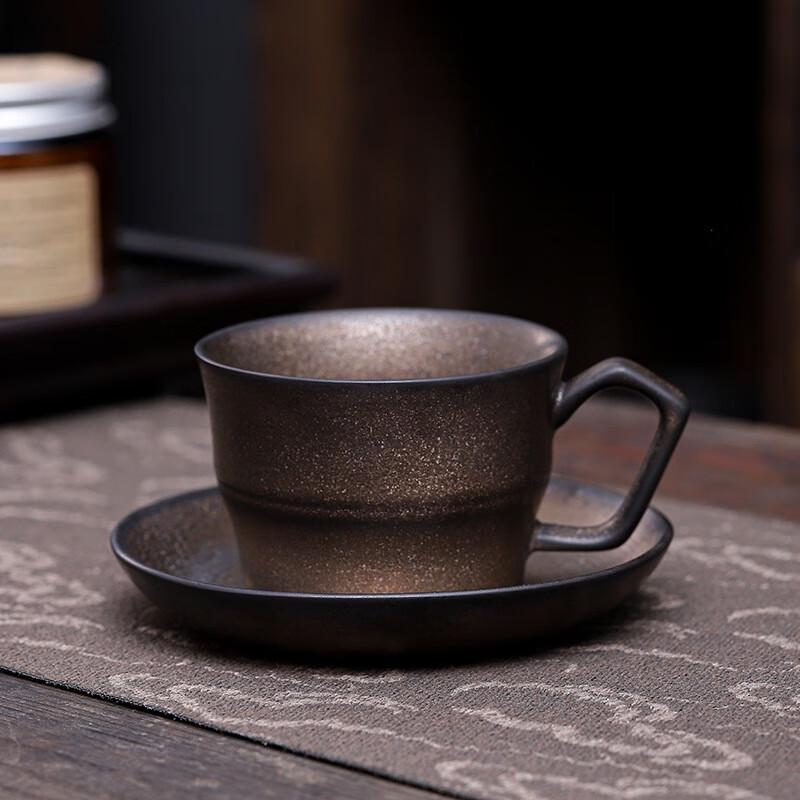 Shangqi Keramikofen-gebranntes Farbverlauf Kaffee-Tasse & Untertassen-Set