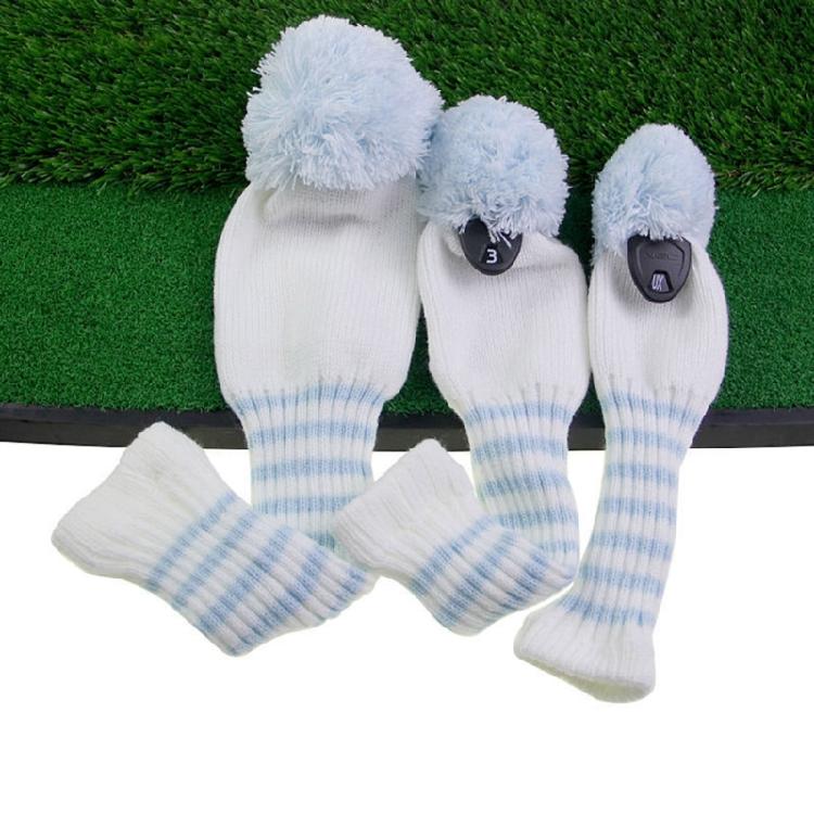 3pcs Protective Golf Club Headcover Soft Durability Universals Golf Club Cover for Drivers Soft Inner Lining