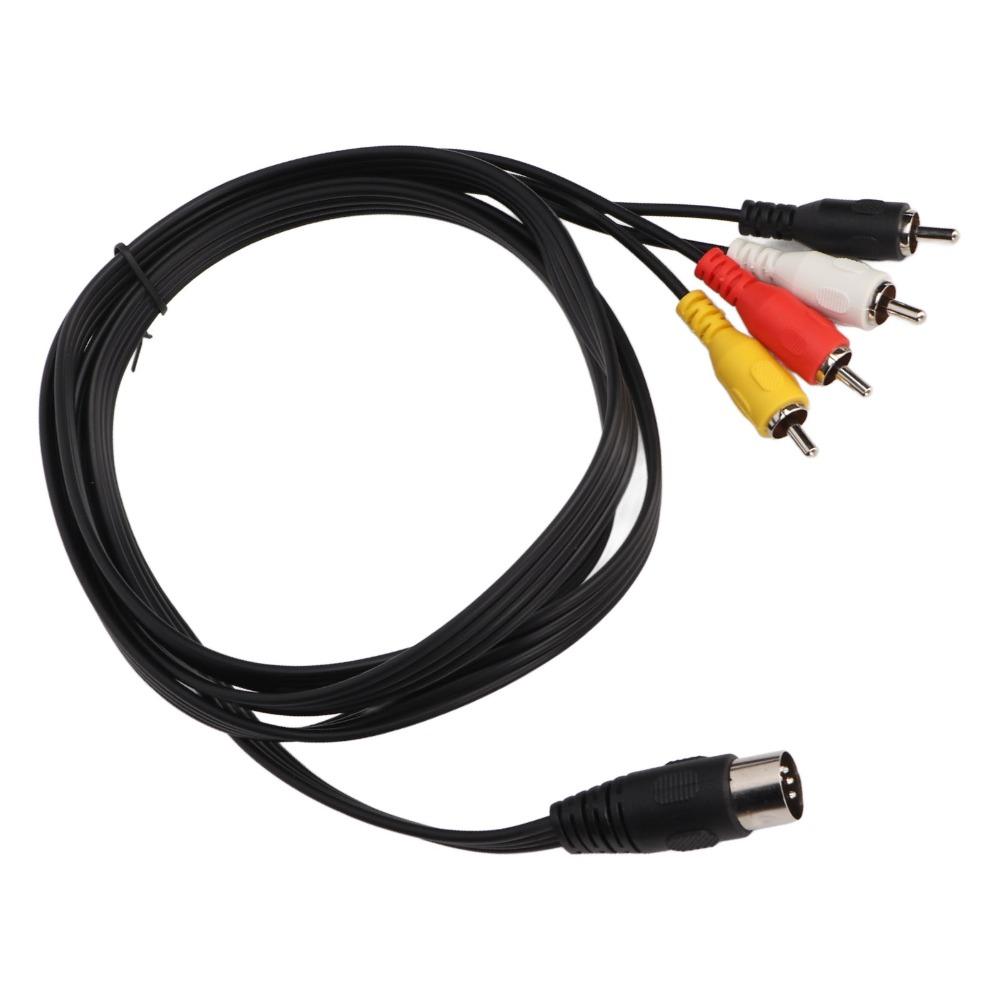 Plug and Play DIN 5 Pin Male To 4RCA Male Cable Sound Extension Cable HDTV Connection
