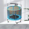 Kinder Trampolin Innen Außen Klein Fitness Trampolin Spielzeug mit Sicherheitsnetz Basketballkorb Gymnastikringe Schaukel für Jungen und Mädchen