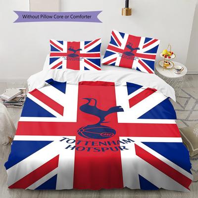 Tottenham Logo  Bedding Quilt Set Quilt Cover Pillowcase Home Decoration Birthday Gift (1 * Duvet Cover + 2 * Pillowcase, Without Core)