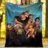 Coperta stampata a tema I Croods - Perfetta per divano, letto, viaggi e uso all'aperto | Lavabile in lavatrice, accogliente e resistente.