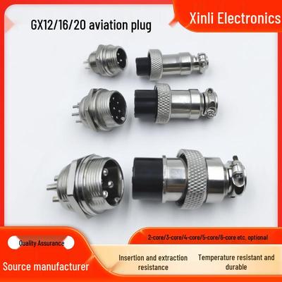 GX12 Aviation Plug, 16-Pin Male & Female M20 Connector Cable