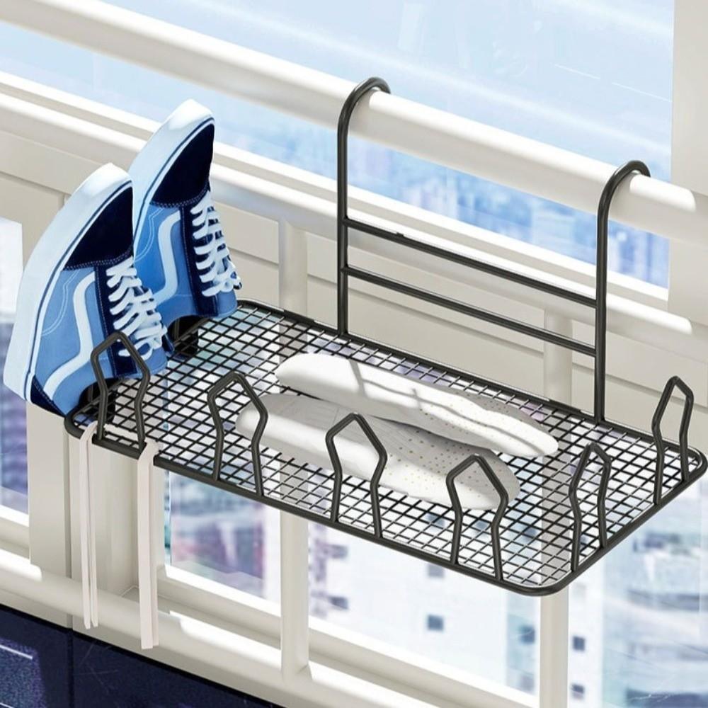 Metall Balkon Schuhständer Mehrzweck Hängender Wäscheständer Balkon