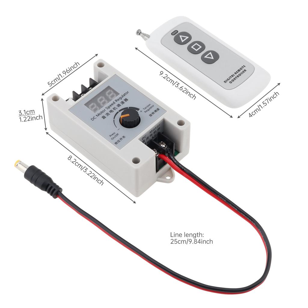 DC Motor Drehzahlregler 6V-28V PWM LED-Anzeige Fernbedienung für Massagebett Stuhl Ausrüstung