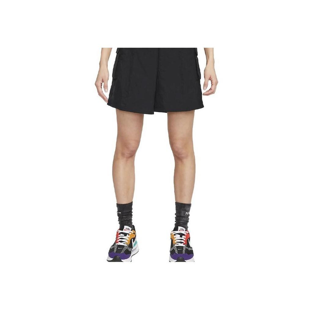 Nike Elastic High-Waist Woven Shorts Women Bottoms Black DM6248-010