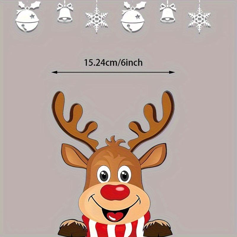 Vodotěsné samolepky Santa Clause a sobů na okna pro auta a notebooky