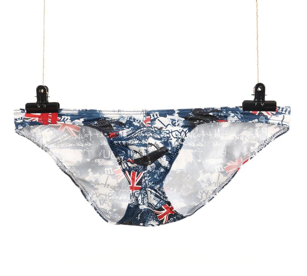 Men's Low-Waist Cartoon Mesh Briefs - Summer Youth Style E-073