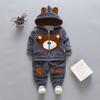 Winter Baby Kids Clothing Sets Cartoon Toddler Boys Girls Warm Hooded Coats Pants Suit Kids Thick Tracksuit Clothes Set