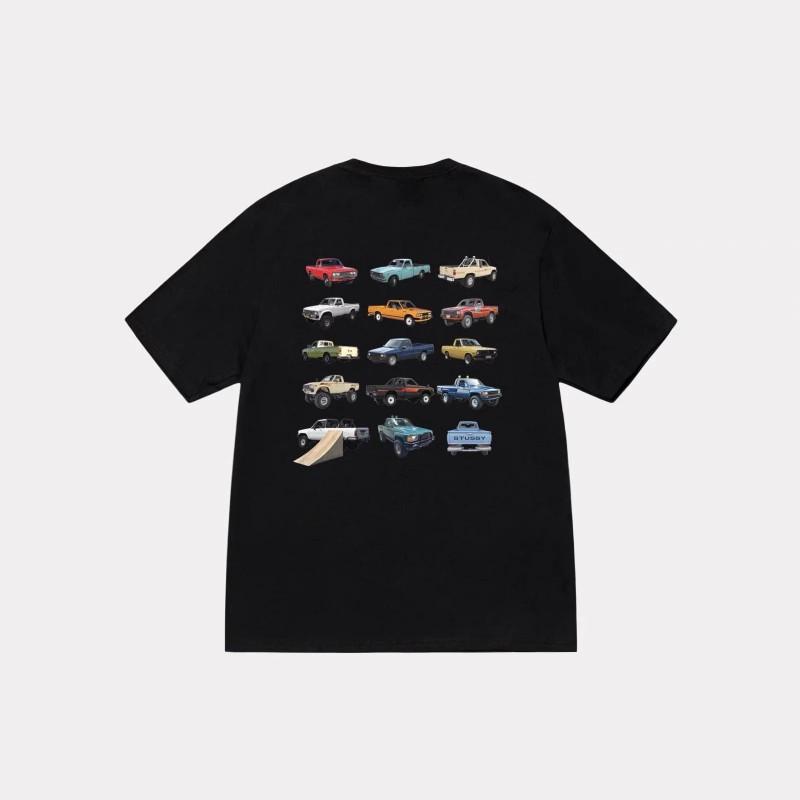 Stussy Short Sleeve T-Shirt Teens Loose Fit 270g Cotton Round Neck Casual Wear