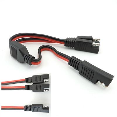14AWG 20A 1 SAE To 2 SAE Power Cable Extension Solar Panel System Car Battery Connector Splitter Quick Disconnect Plug