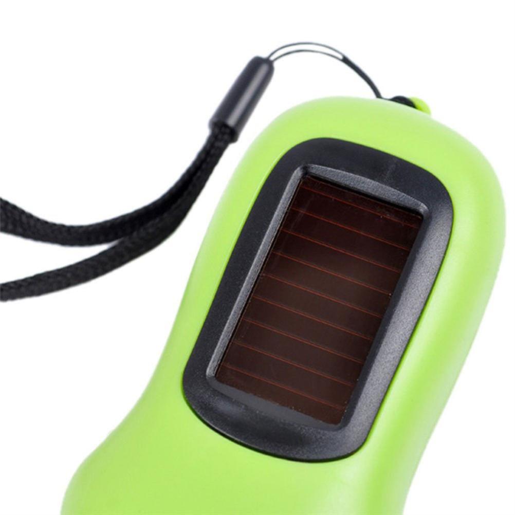Mini LED Håndsveiv Dynamo Solcellelommelykt Bærbar Energisparende Lommelykt Camping