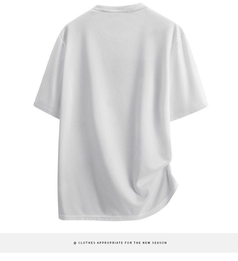 Men's Plus Size Gradient Ice Silk Short Sleeve T-shirt - Summer Round Neck Trendy Style