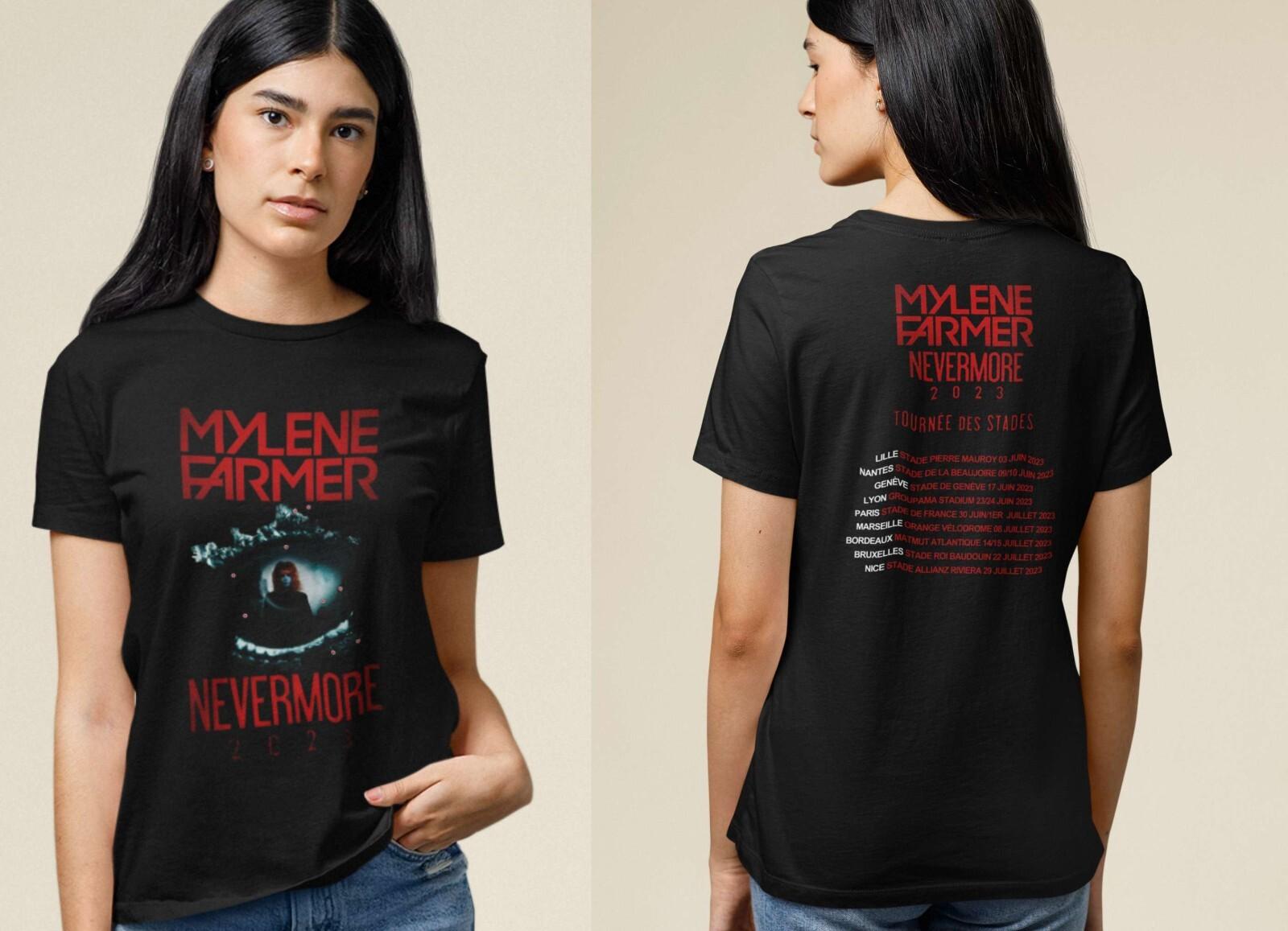 Mylene Farmer Stadium Tour 2026 T-shirt Nevermore 2026 Tournée des stades XXL