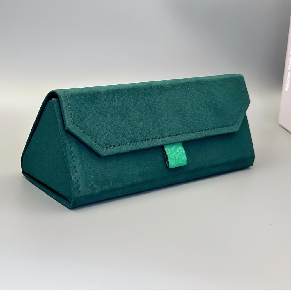 1 Stück Samt Dreieck Faltbrillen Damen Etui Elegantes Sonnenbrillen Etui Geldbörse Hart Männer Weich Elegante Lesebrillen Box Brillen