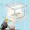 Automatischer Vogelfutterspender Transparenter Futterkäfig Behälter Kleintier Wellensittiche Kanarienvögel Futterspender Vogelzubehör