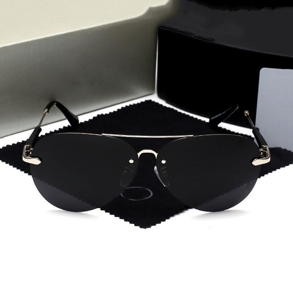 Polarized Sunglasses Men's Rimless Toad Glasses Sunglasses Driving Special Driving Glasses Metal Sunlight Glasses Women's Sunglasses