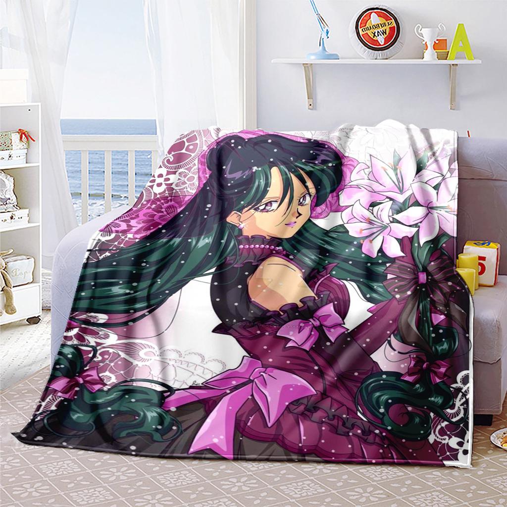 Japanese anime cute cartoon theme Sailor Moon Tsukino Usagi blanket suitable for home beds, sofa covers, office nap, outdoor warm blankets O9