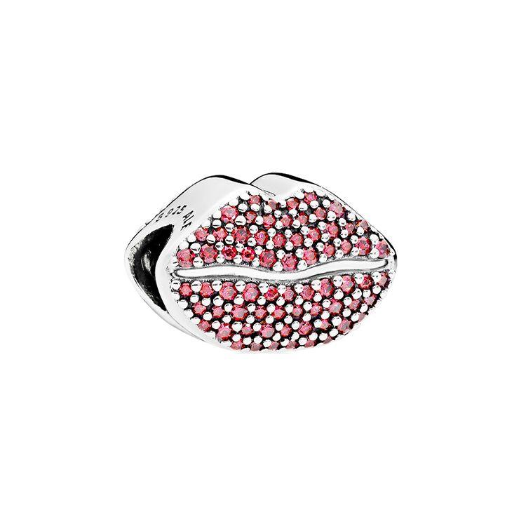 Pandora Red Lip Charm Women Charms 796562CZR Red,F