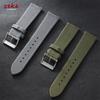 Waterproof Sailcloth Watch Strap Green Two-Sided Nylon Watchband Quick Release 20mm 22mm Band for Omega Military Sport Wristband