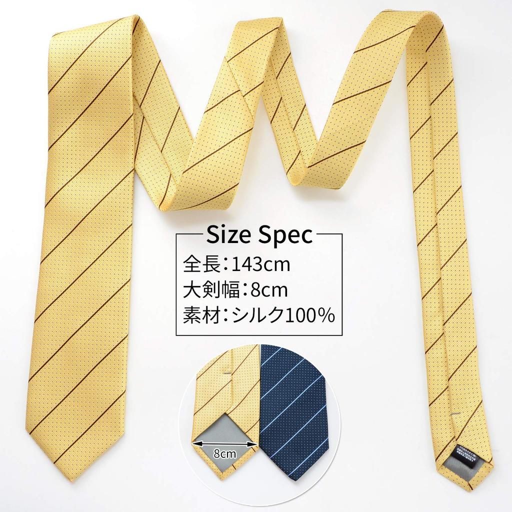 MICHIKO LONDON Brand Made in Silk Jacquard Woven Stripe and Pin Dot Pattern Charcoal Necktie, Japan, (Pattern C Gray)