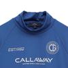 Callaway Short Sleeve Mock Neck Shirt UV for C25134202 Size S Women's (Stretchable, Protection) Golf, 1110_Blue,
