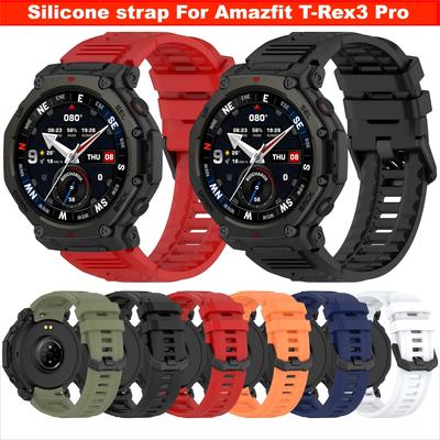 Silicone Strap For Amazfit T-Rex3 Pro 48mm Watch Band Men and Women Replacement Strap For  Amazfit T Rex 3 Pro Strap Accessories